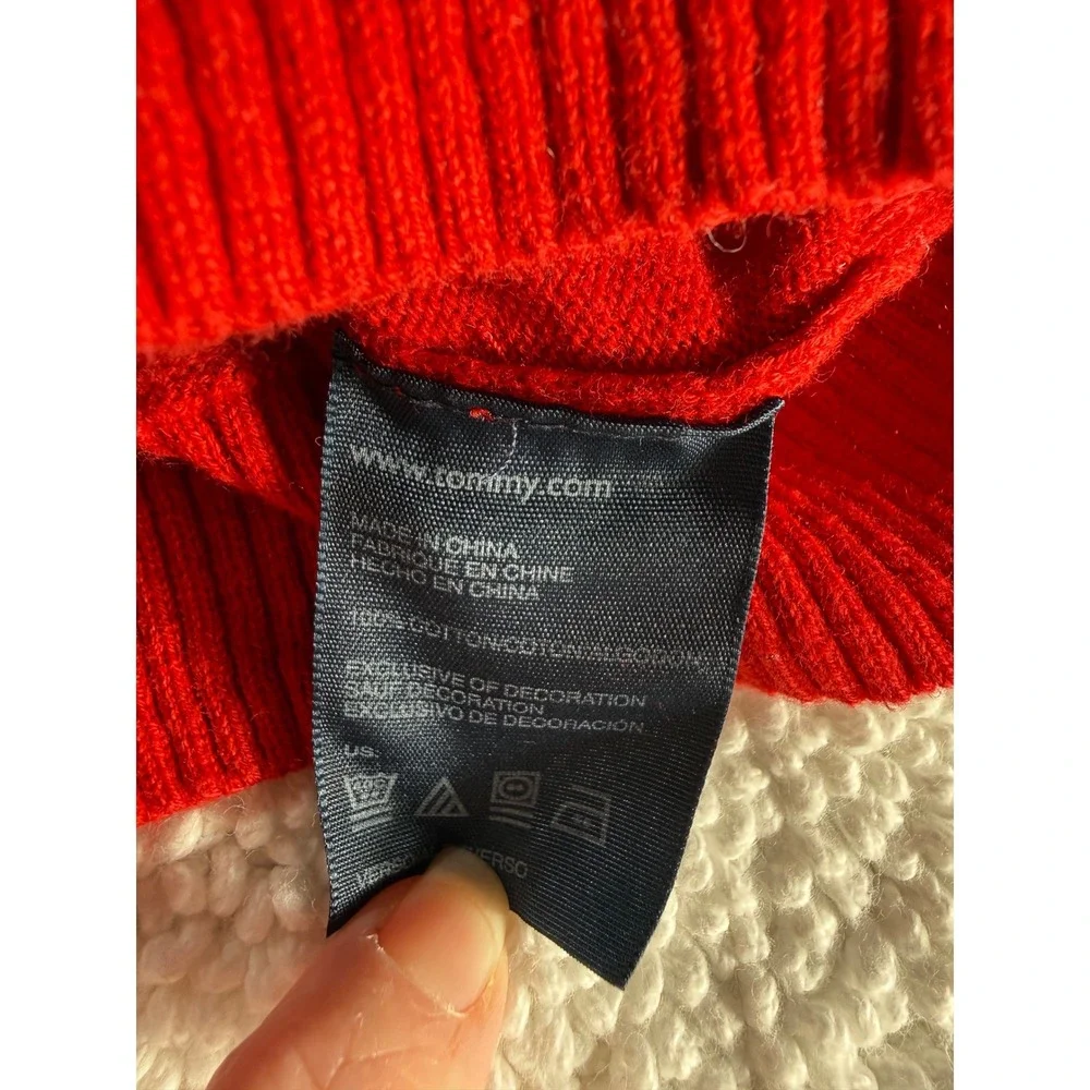 Tommy Hilfiger Kids Red Sweater‎ 3T Pullover Crew Neck Logo